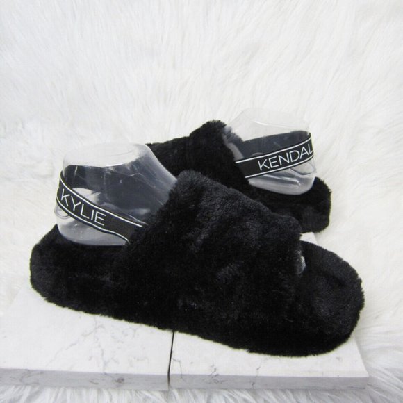 Sandales Kendall & Kylie Femmes - Slides Blanches Avec Zip Vert - Taille 10 (EU 42.5) - Occasion